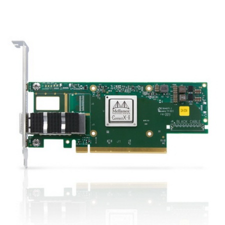 MCX653105A-ECAT ConnectX-6 VPI adapter card, 100Gb/s (HDR100, EDR IB and 100GbE), single-port QSFP56, PCIe3.0/4.0 x16, tall bracket (488463)