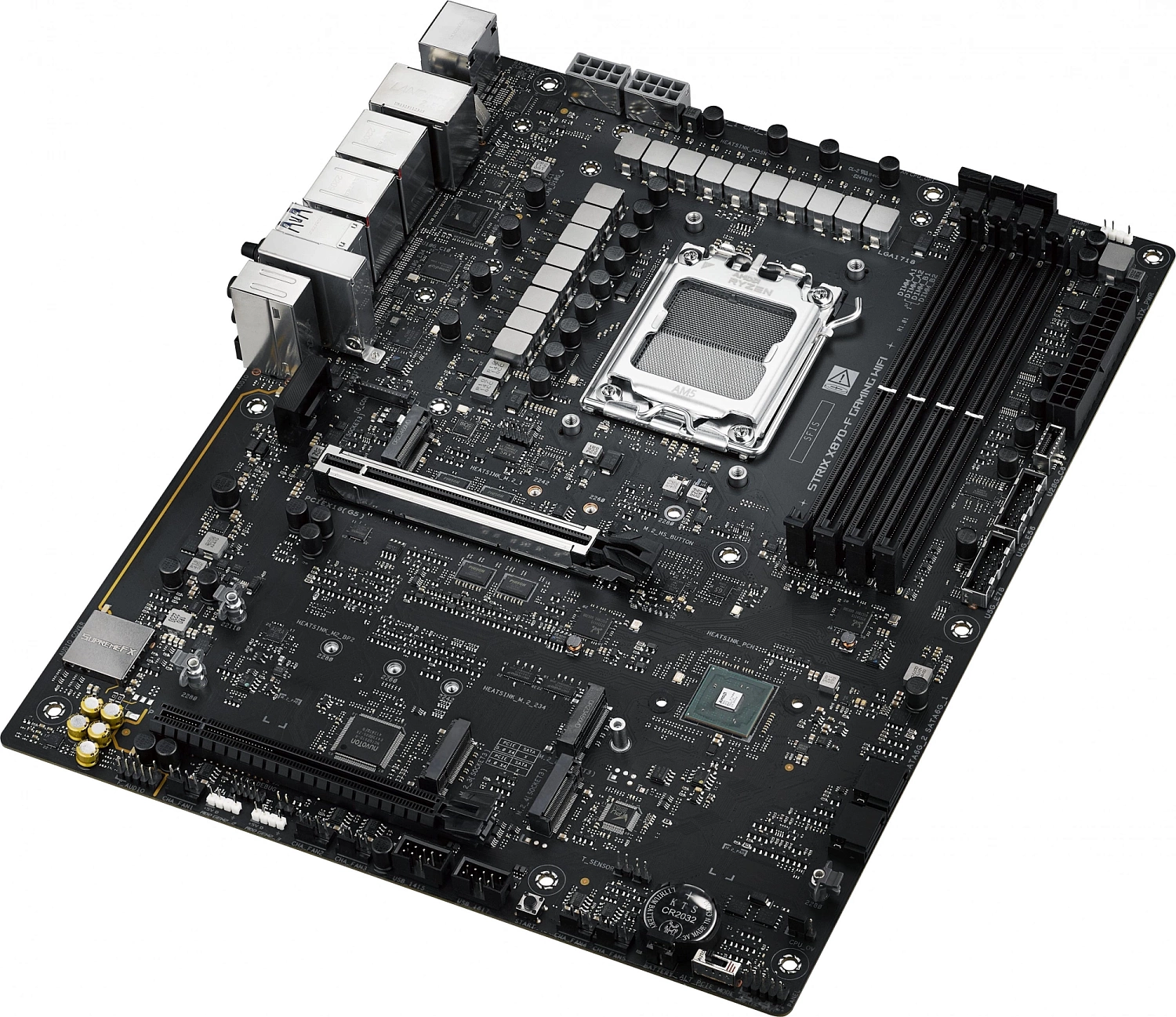 Материнская плата ASUS ROG STRIX X870-F GAMING WIFI, AM5, X870, 4*DDR5, 2*SATA, 4*M.2, 9*USB 3.2, 2*USB4, Type-C, 3*PCIx16, DP+HDMI, ATX; 90MB1IV0-M0EAY0