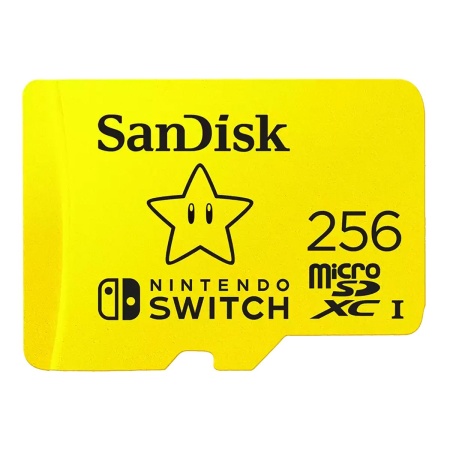 Карта памяти SanDisk microSDXC UHS-I card for Nintendo Switch - 256GB, 100MB/s read; 90MB/s write