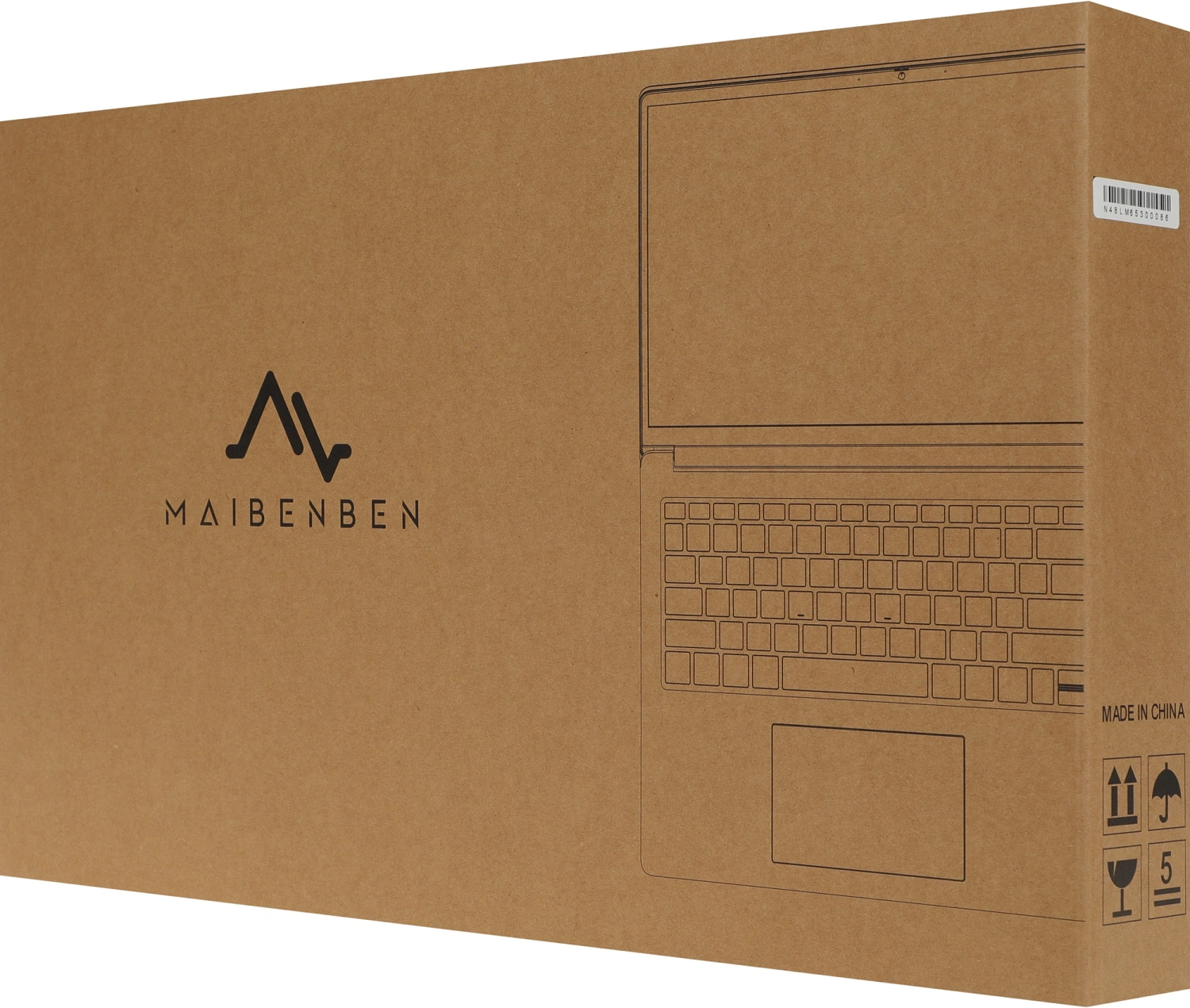 Ноутбук Maibenben M653 Ryzen 3 5400U 8Gb SSD512Gb AMD Radeon 16" IPS FHD+ (1920x1200) Linux grey WiFi BT Cam 4000mAh (M6531SB0LSRE0)
