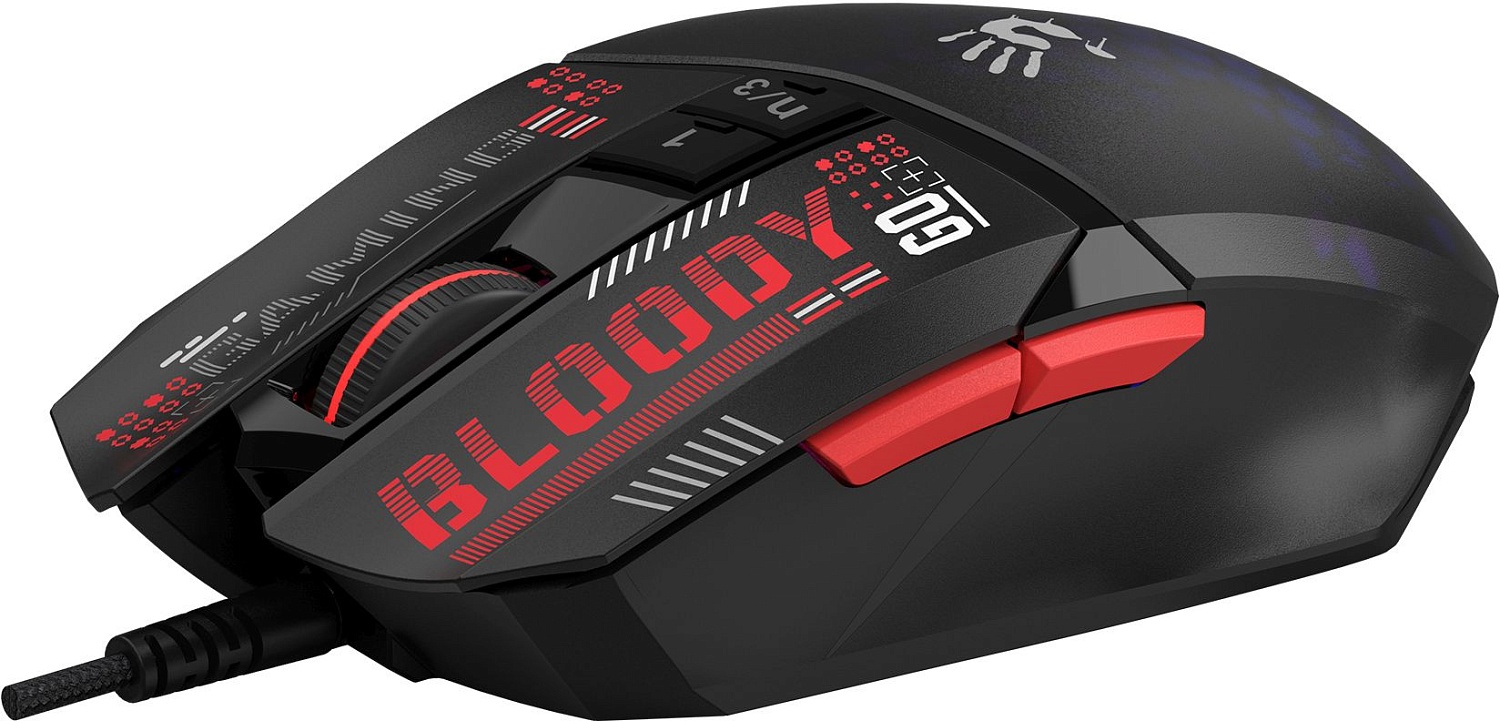 Мышь A4Tech Bloody W60 Max Mini черный оптическая (12000dpi) USB (9but) Мышь A4Tech Bloody W60 Max Mini черный оптическая (12000dpi) USB (9but)
