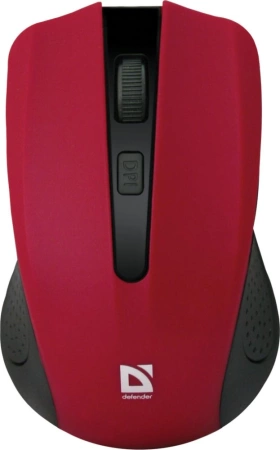 Мышь Defender Accura MM-935 красный оптическая 1600dpi беспров. USB для ноутбука 3but (52937)