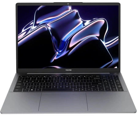 Ноутбук Tecno MegaBook K16SAA Core i3 1315U 16Gb SSD512Gb Intel UHD Graphics 16" IPS WUXGA (1920x1200) Windows 11 Home grey WiFi BT Cam 6060mAh (71003300474)