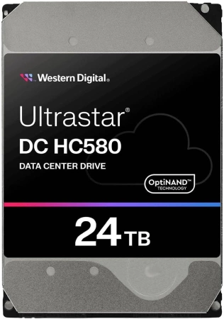 Жесткий диск серверный Western Digital 3.5" 24TB Ultrastar DC HC580 7200RPM SATA3 6Gb/s and 512MB Cache