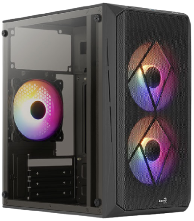 Корпус Aerocool Cs-107-A-BK-v2 (mATX, без БП, Window, USB3.0 x1, USB2.0 x1, 12cm FRGB fans x3)