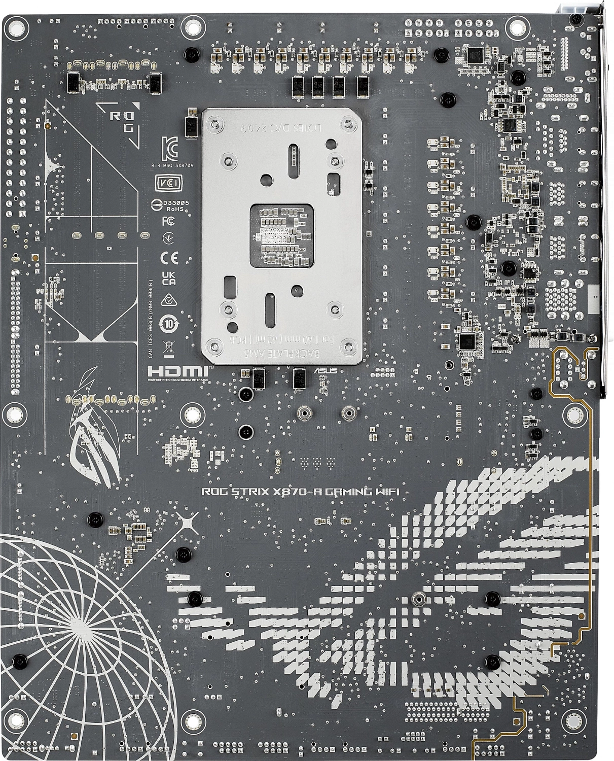 Материнская плата ASUS ROG STRIX X870-A GAMING WIFI, AM5, X870, 4*DDR5, 2*SATA, 4*M.2, 9*USB 3.2, 2*USB4, Type-C, 3*PCIx16, DP+HDMI, ATX; 90MB1IF0-M0EAY0