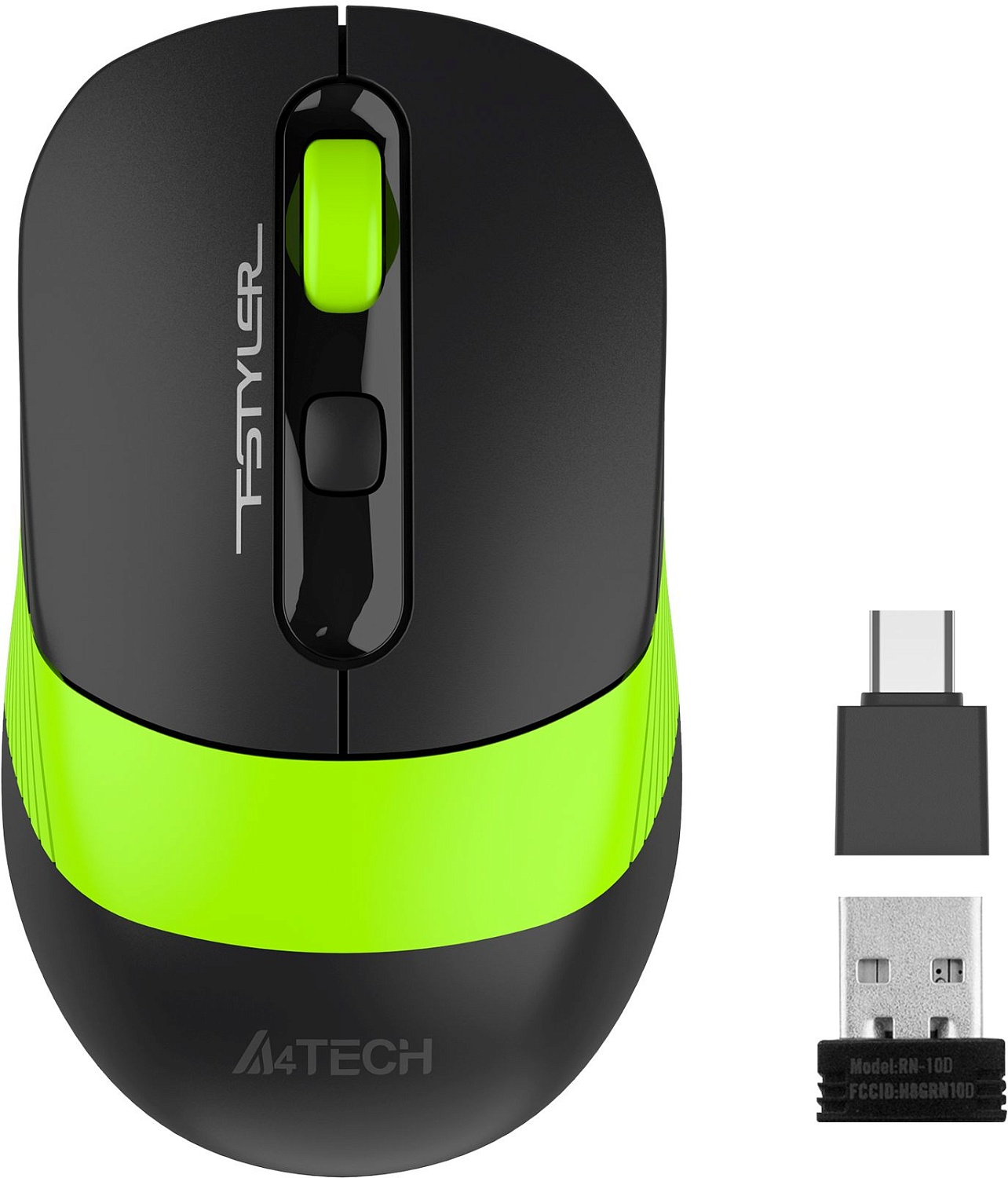 Мышь A4Tech Fstyler FG10CS Air черный/зеленый оптическая (2000dpi) silent беспроводная USB для ноутбука (4but) Мышь A4Tech Fstyler FG10CS Air черный/зеленый оптическая (2000dpi) silent беспроводная USB для ноутбука (4but)