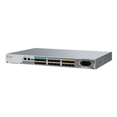 G610 24-port FC Switch, 24-port licensed, incl 24x 16Gb SWL SFP+, Enterprise Bundle Lic (ISL Trunking, Fabric Vision, Extended Fabric), 1 PS, Rail Kit, 1Yr