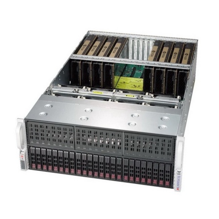 SYS-4029GP-TRT3 4U, 2x LGA3647, Intel C622, 24x DDR4, 24x 2.5" SAS/SATA, Single Root System/Single Link, 2x 10GBase-T, 4x2000W (354283) (SYS-4029GP-TRT3)