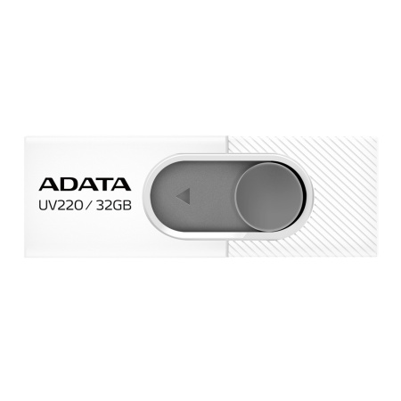 Флеш Диск A-Data 32Gb UV220 AUV220-32G-RWHGY USB2.0 белый/серый