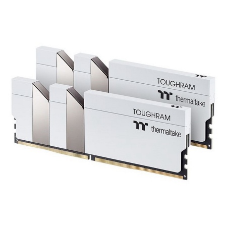 16GB Thermaltake DDR4 3200 DIMM TOUGHRAM White Gaming Memory R020D408GX2-3200C16A Non-ECC, CL16, R020D408GX2-3200C16A 1.35V, Heat Shield, XMP 2.0, Kit (2x8GB), RTL RTL (525343)