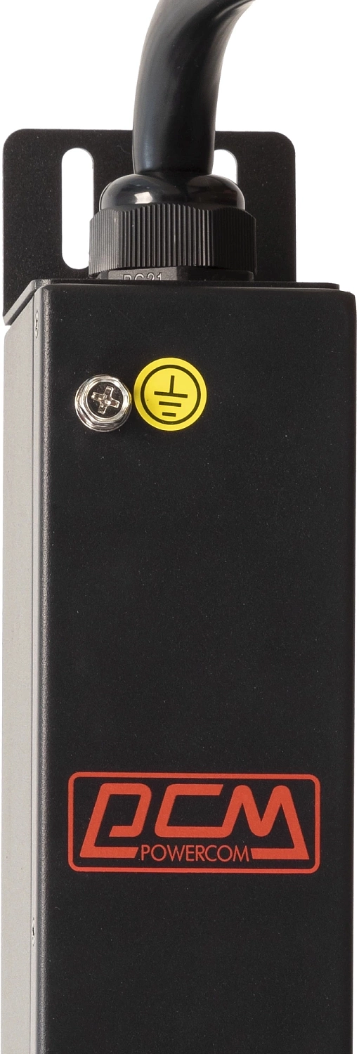 Аксессуар к источникам бесперебойного питания Блок распределения питания Powercom PDU-32AVMS24-18C3-6C9-3P 18*C13+6*C19, 32A, 3 ph (1918837)