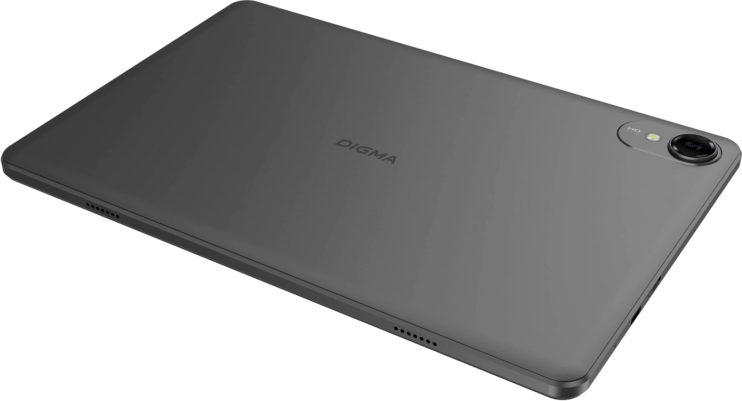 Планшет Digma K10 PLUS T615 (1.6) 8C RAM4Gb ROM64Gb 10.1" IPS 1280x800 4G Android 15 серый 5Mpix 2Mpix BT WiFi microSD 256Gb 5000mAh 225hrs