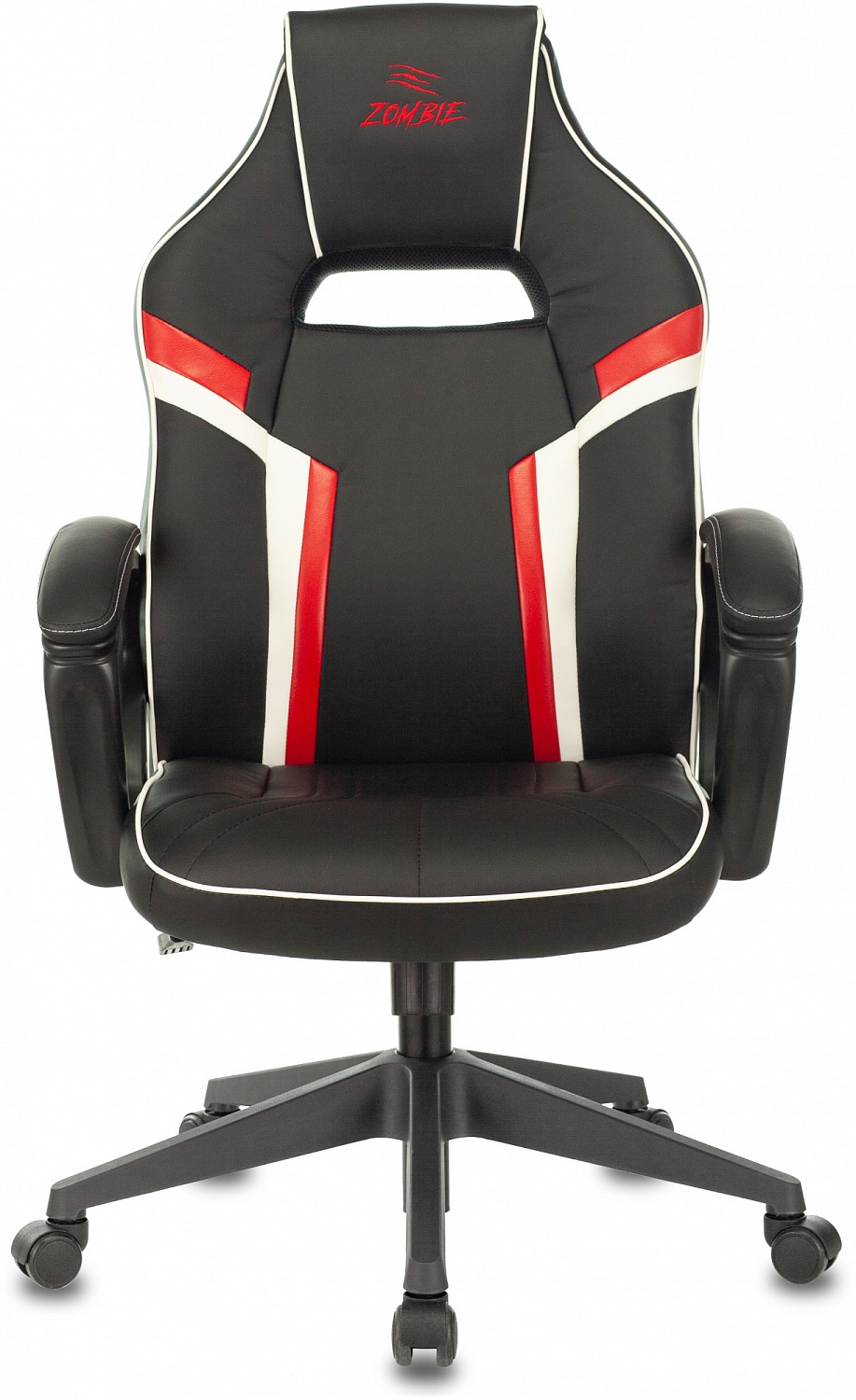 Кресло игровое Zombie Z3 черный/красный эко.кожа крестов. пластик