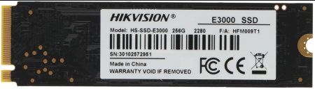 Накопитель SSD Hikvision PCIe 3.0 x4 256GB HS-SSD-E3000/256G HS-SSD-E3000/256G Hiksemi E3000 M.2 2280