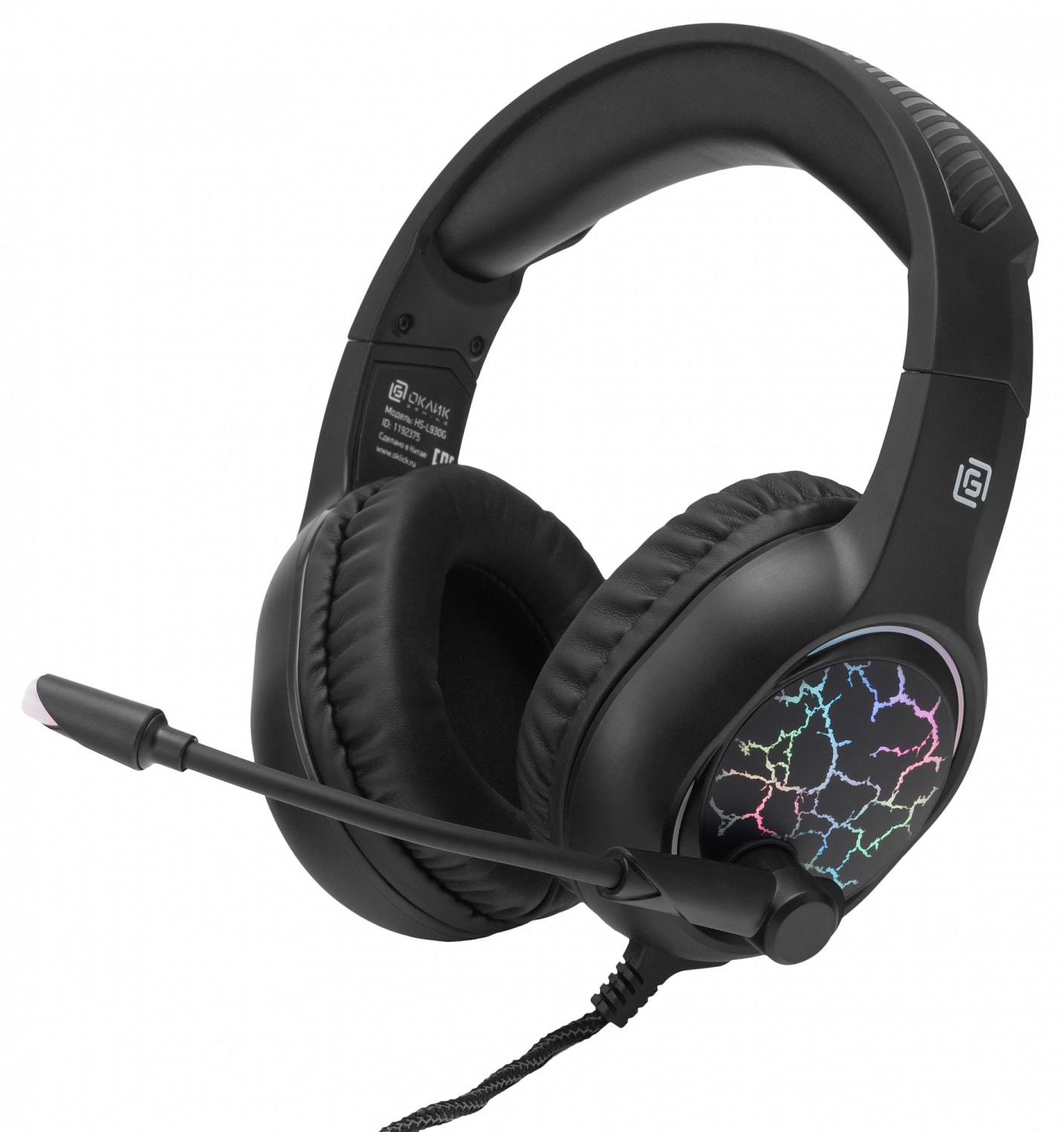 Наушники с микрофоном Оклик HS-L930G SNORTER черный 2.1м мониторные USB оголовье (1192375)