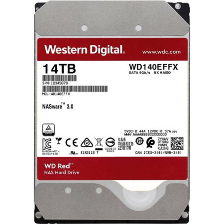 Жесткий диск Western Digital HDD SATA-III 14Tb Red for NAS WD140EFFX, 5400 rpm, 512MB buffer, 1 year