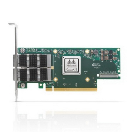 MCX653106A-ECAT ConnectX-6 VPI adapter card, 100Gb/s (HDR100, EDR IB and 100GbE), dual-port QSFP56, PCIe3.0/4.0 x16, tall bracket (480658) {20}