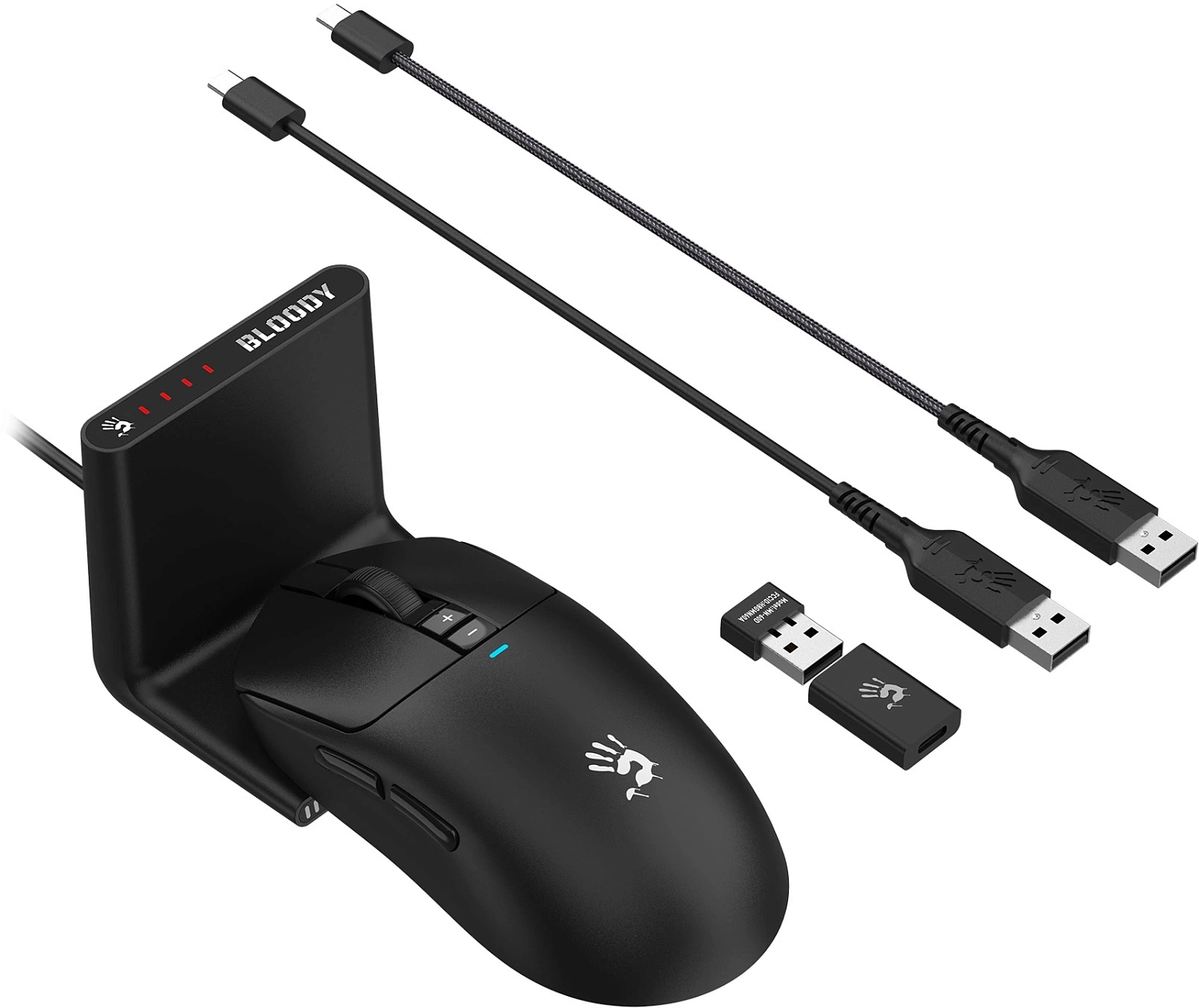 Мышь A4Tech Bloody R72 Pro Duo черный оптическая (20000dpi) беспроводная USB (7but) Мышь A4Tech Bloody R72 Pro Duo черный оптическая (20000dpi) беспроводная USB (7but)