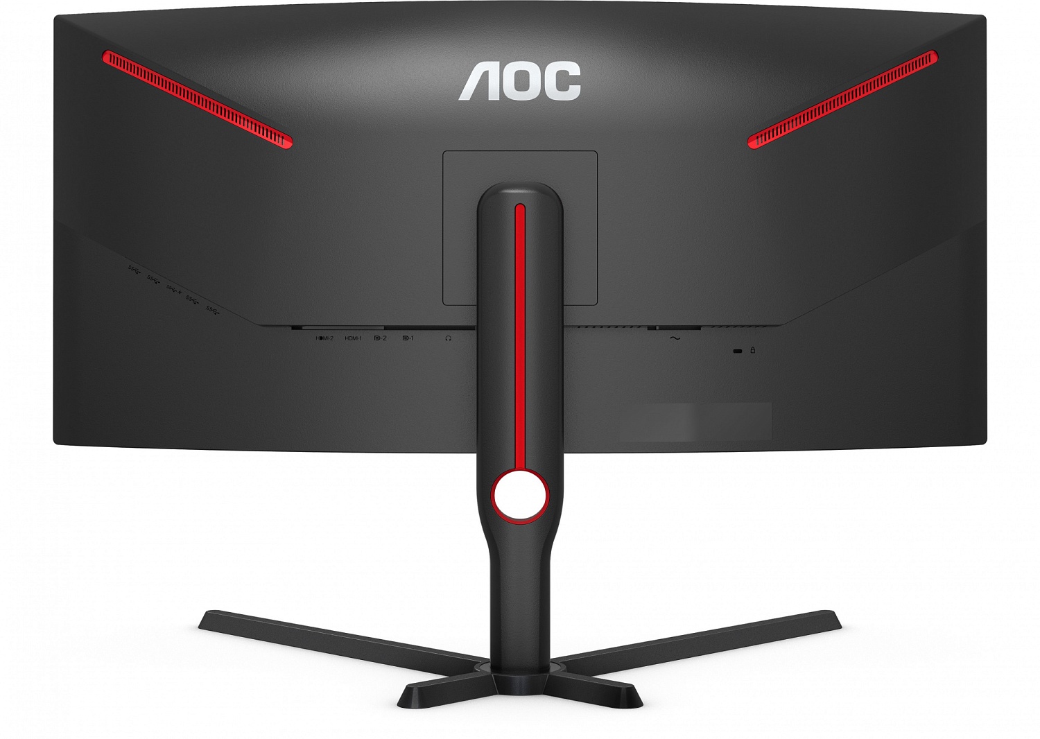 Монитор AOC 34" Gaming CU34G3S/BK черный/красный VA LED 1ms 21:9 HDMI M/M матовая HAS Piv 300cd 178гр/178гр 3440x1440 165Hz FreeSync Premium DP 2K USB 8.25кг