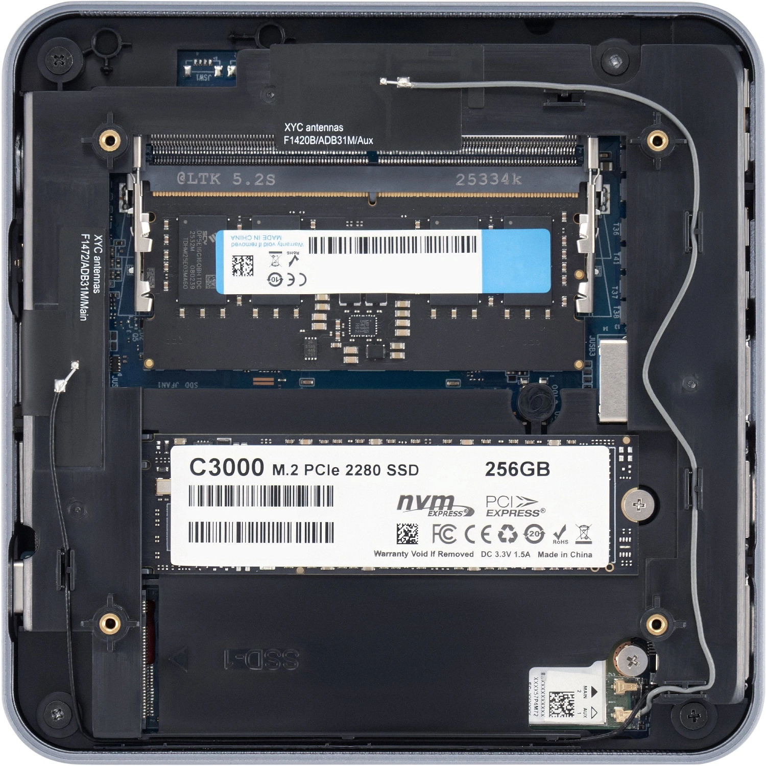 Неттоп IRU Tactio 515 i5 12450H (2) 16Gb SSD512Gb Iris Xe Windows 11 Pro 64 2xGbitEth WiFi BT 100W серый (RUS) (2195518)