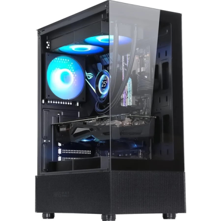 корпус Formula V Line Crystal Z1 Black, ATX, Left & Front side Tempered Glass, USB3.0*1, USB2.0*2