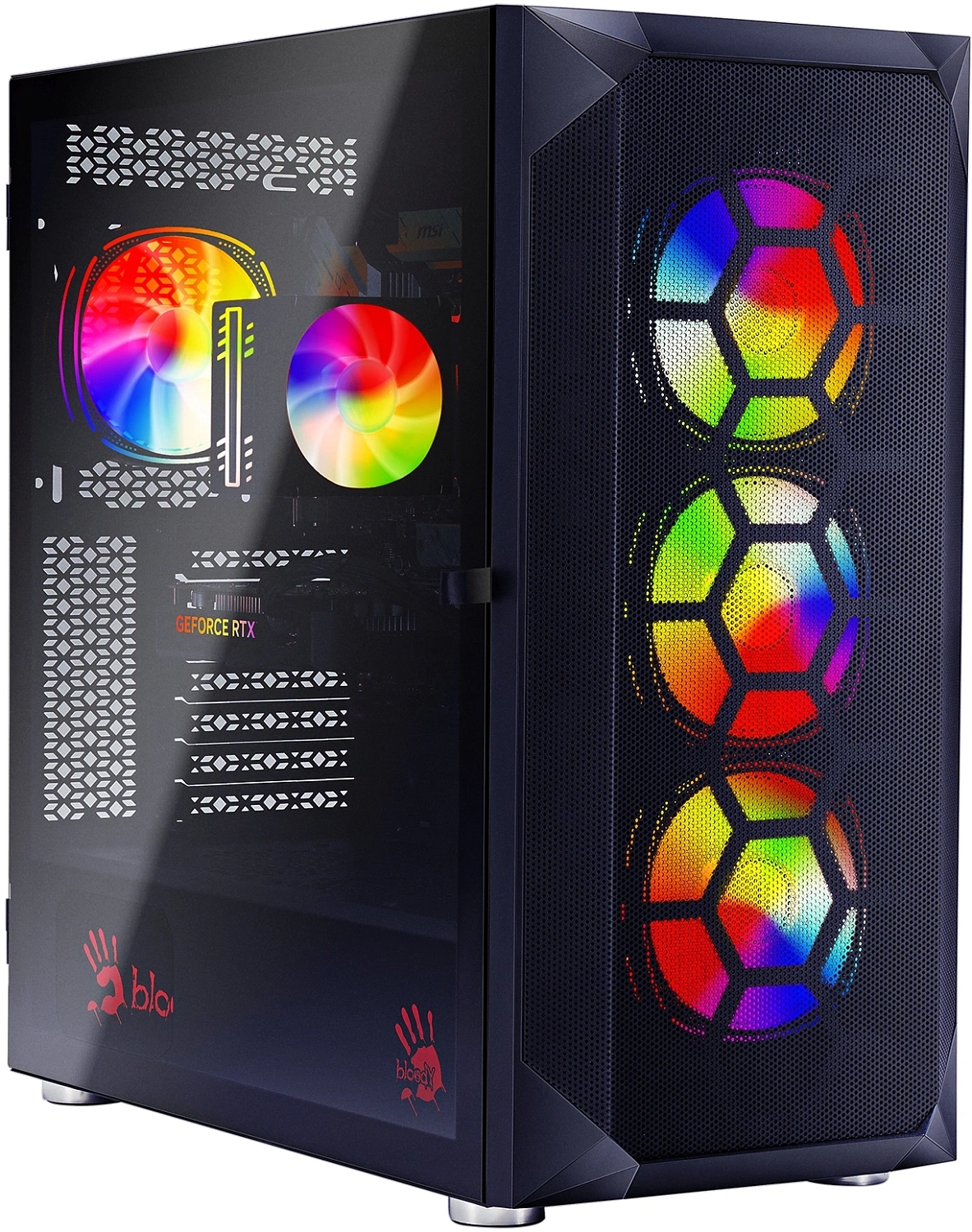 ПК Bloody BD-PC RB65C2 MT Ryzen 5 7500F (3.7) 32Gb SSD1Tb RX 7700XT 12Gb Windows 11 Home 64 2.5Gigabit WiFi BT 650W черный (RUS) (2111350)