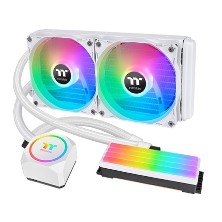 Floe RC240 CPU&Memory AIO Liquid Cooler Snow Edition/All-in-one liquid cooling system/120 ARGB Fan*2/memory not include