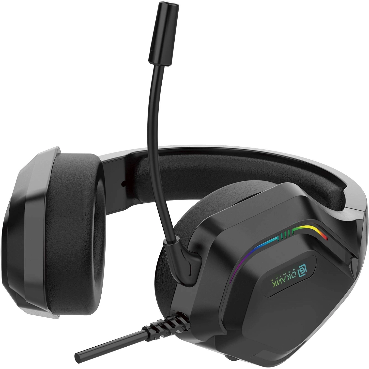 Наушники с микрофоном Оклик HS-L600G черный 2.2м мониторные USB оголовье (1939588)