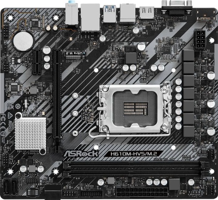 Материнская плата Asrock H610M-HVS/M.2 R2.0 Soc-1700 Intel H610 2xDDR4 mATX AC`97 8ch(7.1) GbLAN+VGA+HDMI