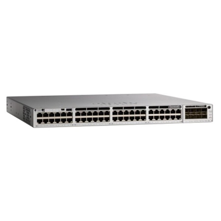 Коммутатор CISCO Catalyst 9300 48-port (36 ports 100M/1G/2.5G + 12 ports Multigigabit 10G/5G/2.5G/1G/100M) copper with modular uplinks, UPOE, 1x PS 1100W (upto 2), Network Advantage, C9300-48UXM-A