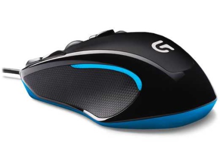 Мышь игровая Logitech G300s (910-004345) черно-синяя, оптическая, 2500dpi, 2м USB2.0, 9 кнопок, под правую руку, (053830)