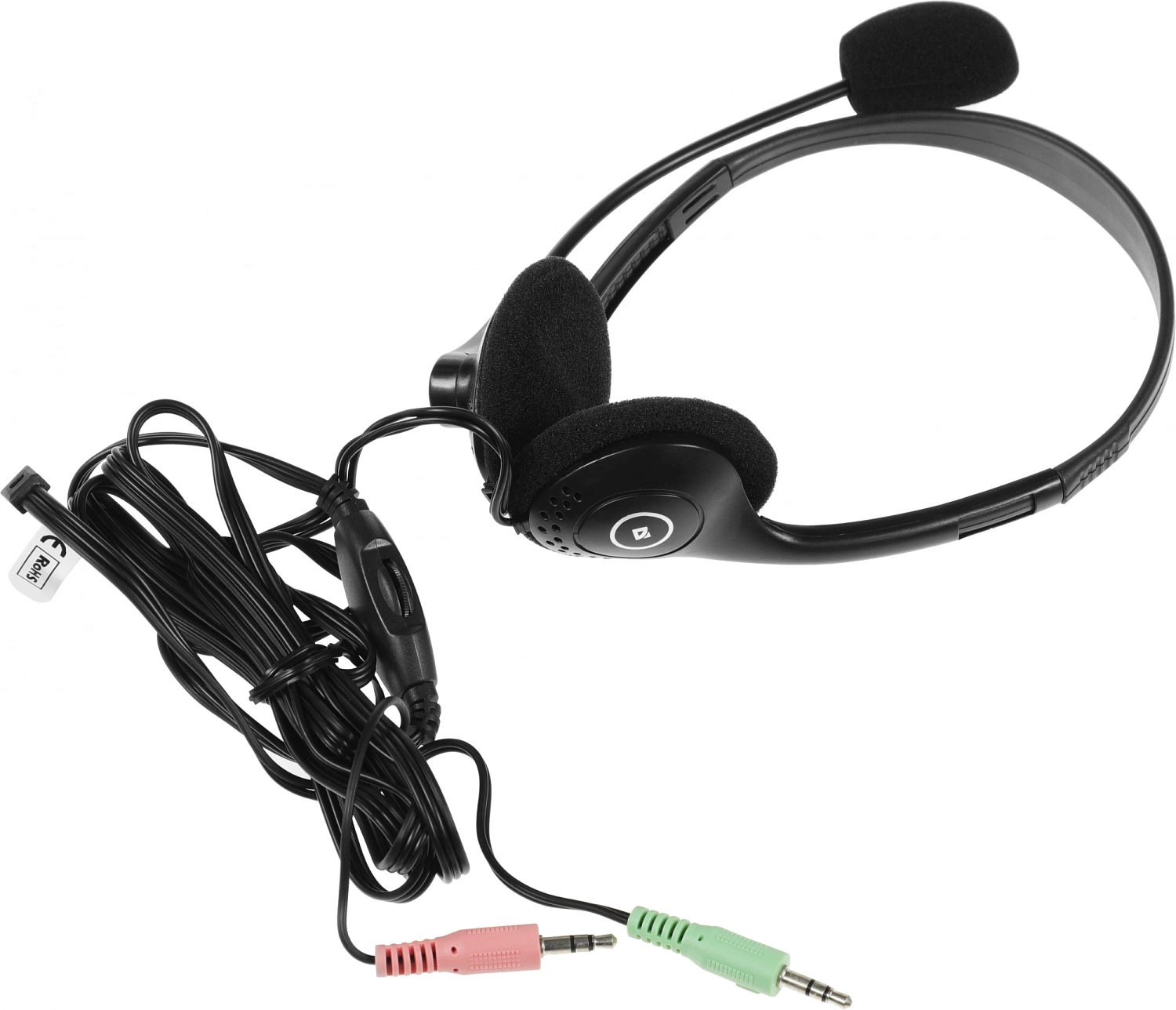 Наушники с микрофоном Defender Aura 102 черный 1.8м накладные оголовье (63102)