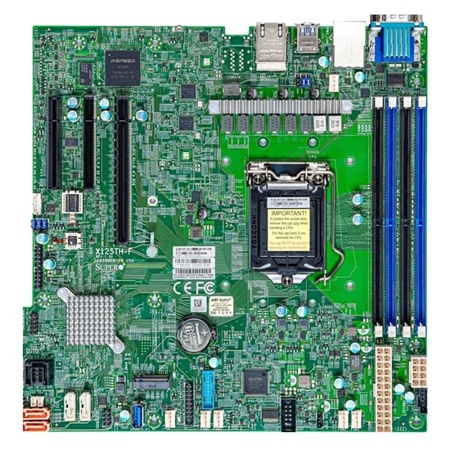 Материнская плата Supermicro Motherboard 1xCPU X12STH-F E-23**/ UpTo4UDIMM/ 8x SATA3/ C256 RAID 0/1/5/10/ 2xGE/ 1xPCIx16, 1xPCIx8, 1xPCIx4, 1xM.2