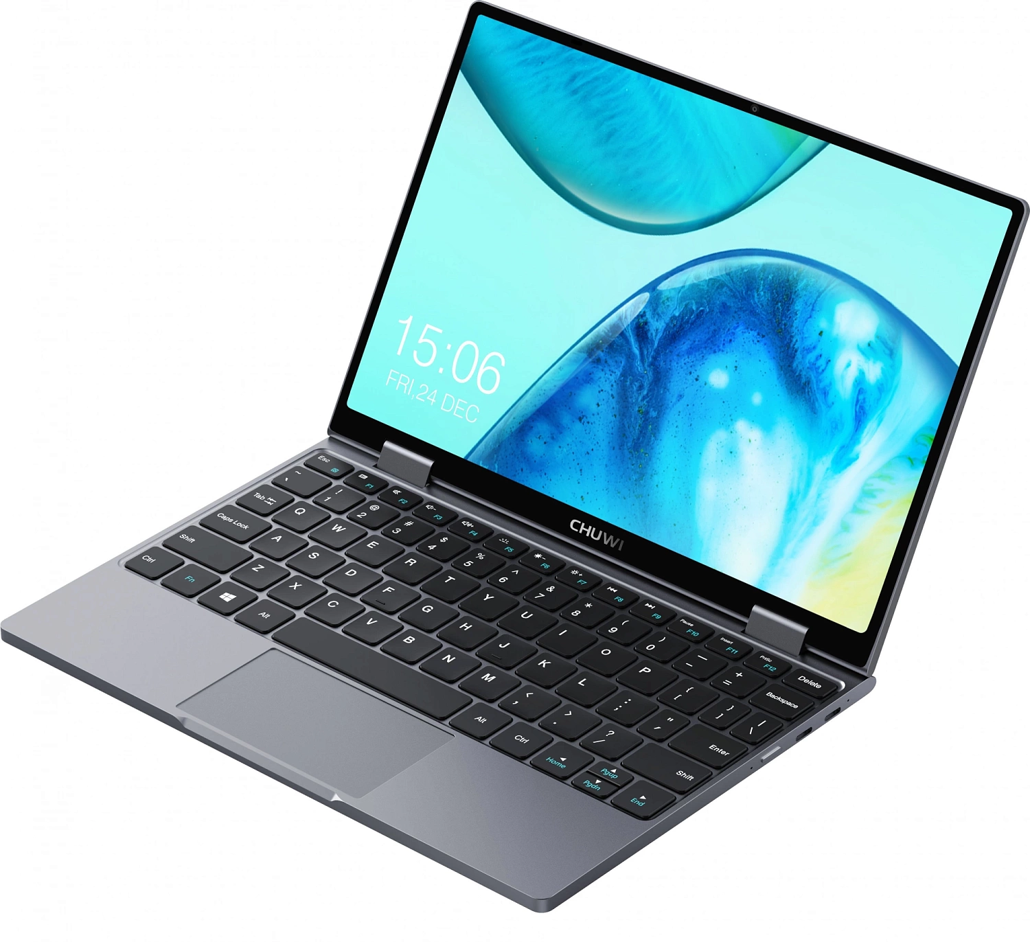 Ноутбук Chuwi MiniBook X N100 12Gb SSD512Gb Intel UHD Graphics 10.51" IPS Touch WQXGA (1920x1200) Windows 11 Home grey WiFi BT Cam 3800mAh (1746362)