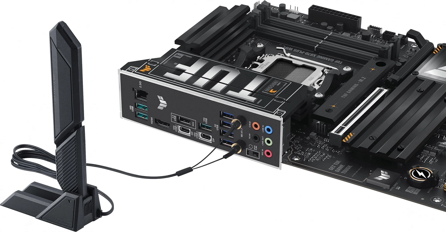 Материнская плата Asus TUF GAMING X870-PLUS WIFI SocketAM5 AMD X870 4xDDR5 ATX AC`97 8ch(7.1) 2.5Gg RAID+HDMI