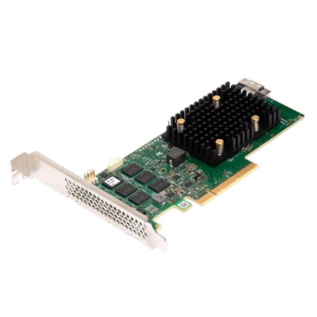 MegaRAID 9560-8I SGL (05-50077-01 / 05-50077-01002) PCIe 4.0 x8 LP, SAS/SATA/NVMe, RAID 0,1,5,6,10,50,60, 8port(1 * int SFF8654), 4GB Cache, 3908ROC, RTL (007479)