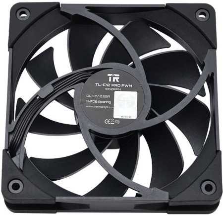 Вентилятор для корпуса Thermalright TL-C12 Pro 120х120x25 черный 4-pin 29.6дБ (TL-C12-PRO) Ret