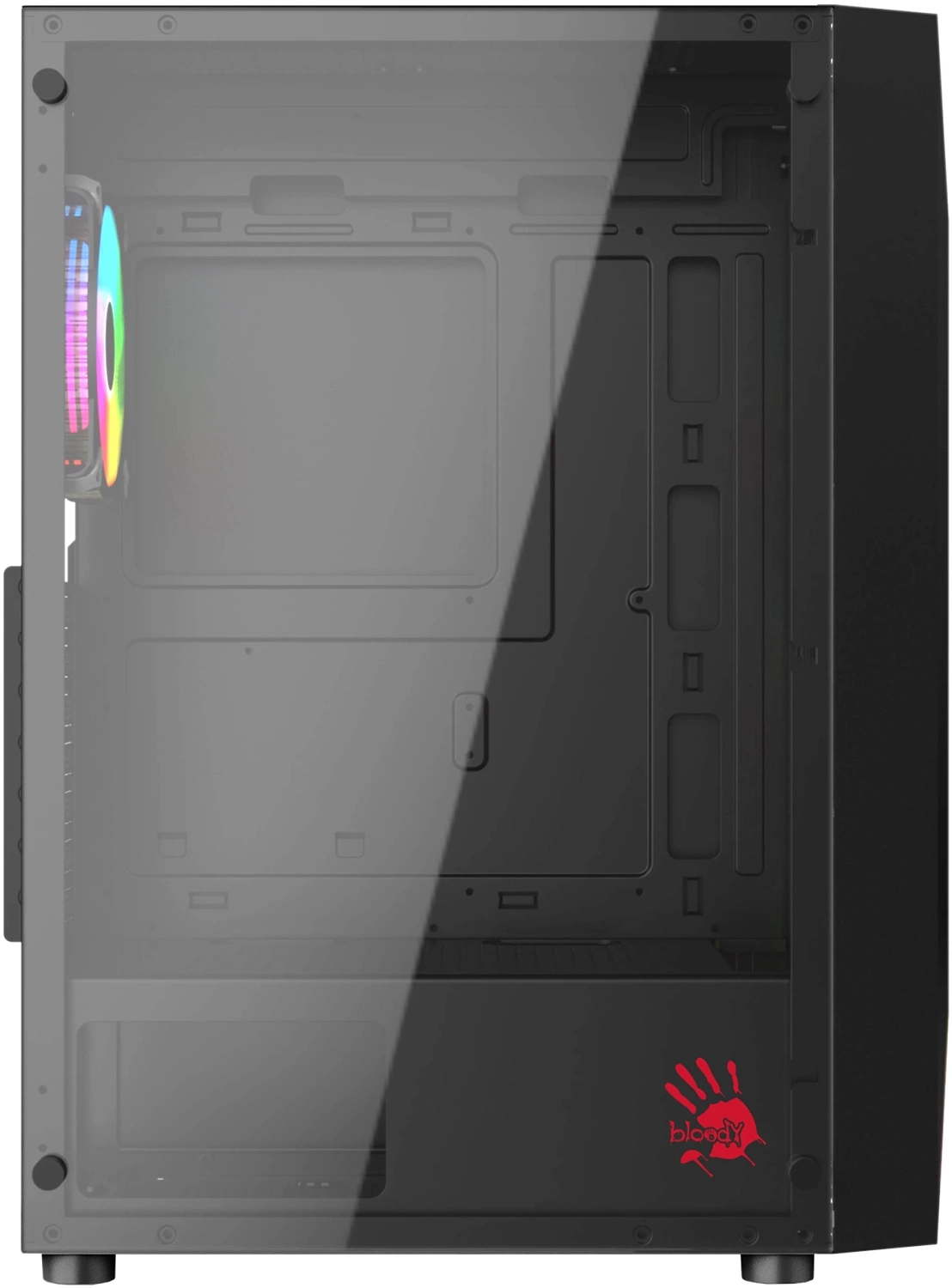Корпус Bloody BD-CC106F черный без БП ATX 4x120mm 1xUSB2.0 1xUSB3.0 audio bott PSU