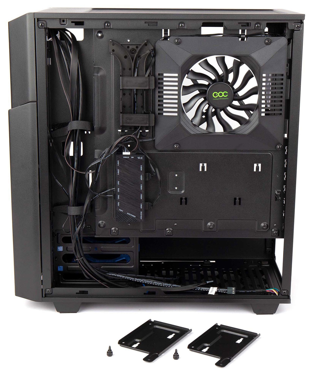 Корпус Hiper CC BG черный без БП ATX 1x120mm 3x140mm 2xUSB3.0 audio bott PSU