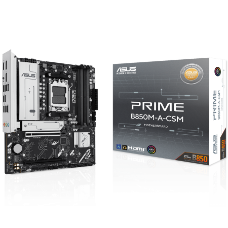 Материнская плата ASUS PRIME B850M-A-CSM AM5 mATX 4xDDR5 2xPCIEx16 3xM.2 2xDP HDMI 2.5GLAN