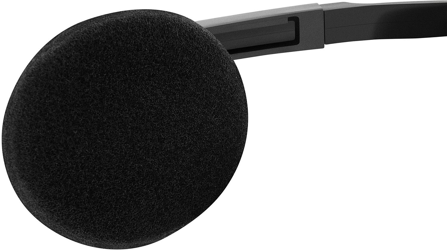 Наушники с микрофоном Оклик HS-M100 черный 1.8м накладные оголовье (1532004)