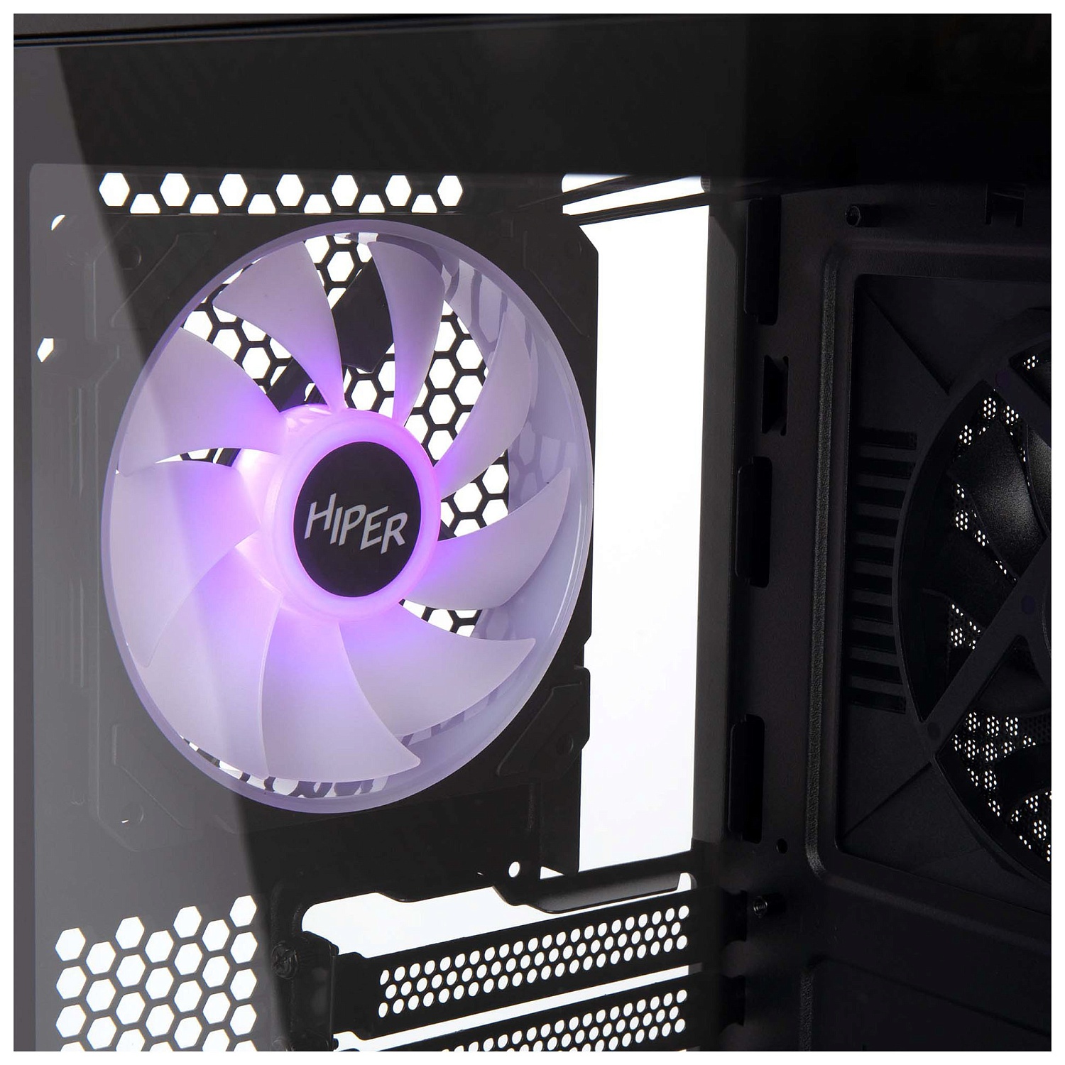 Корпус Hiper CC BG черный без БП ATX 1x120mm 3x140mm 2xUSB3.0 audio bott PSU