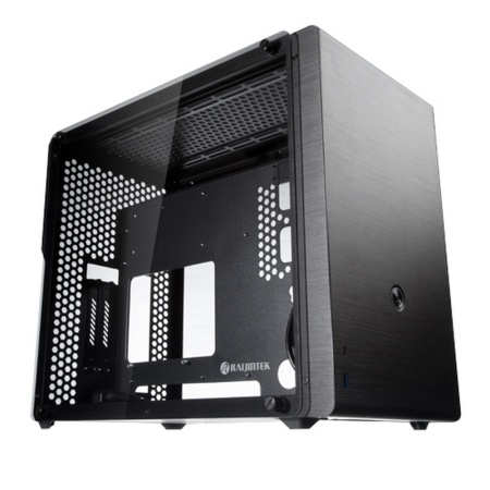 OPHION M EVO TGS 0R20B00135, black, Aluminum, Micro-ATX/MINI-ITX, USB3.0x1, C-TYPEx1