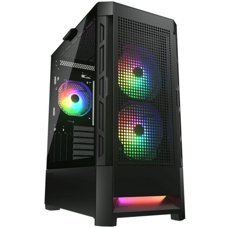 Корпус Cougar Airface RGB Black, 2х140mm + 1x120mm ARGB Fan, ARGB Fan Hub, без БП, черный, ATX