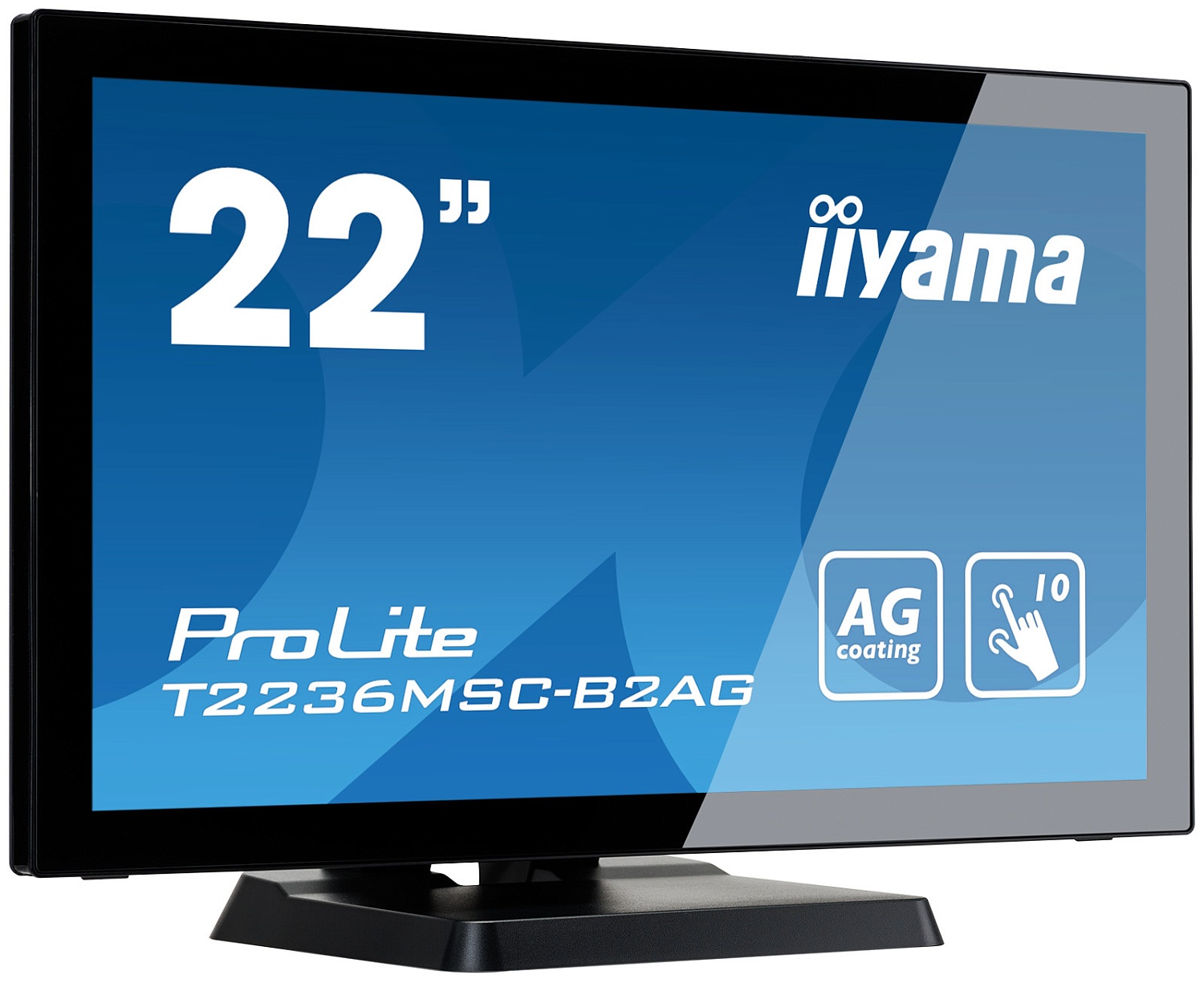 Монитор Iiyama 21.5" ProLite T2236MSC-B2AG черный VA LED 16:9 DVI HDMI M/M матовая 250cd 178гр/178гр 1920x1080 VGA FHD USB Touch 5.8кг