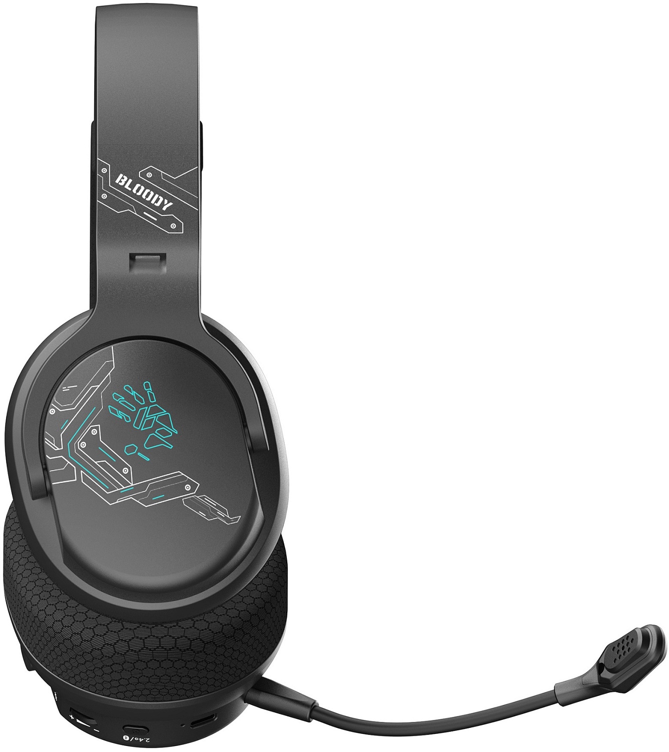 Наушники с микрофоном A4Tech Bloody GR370 черный мониторные BT оголовье (GR370)