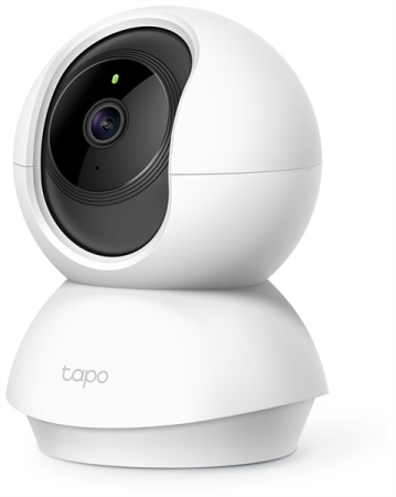 TP-Link Tapo C200, Домашняя поворотная Wi-Fi камера, 1080p, Wi-Fi 2,4 ГГц, вращение по горизонтали на 360°,поворот и наклон, microSD (до 128 ГБ), приложение Tapo, ночное видение (до 9 м)