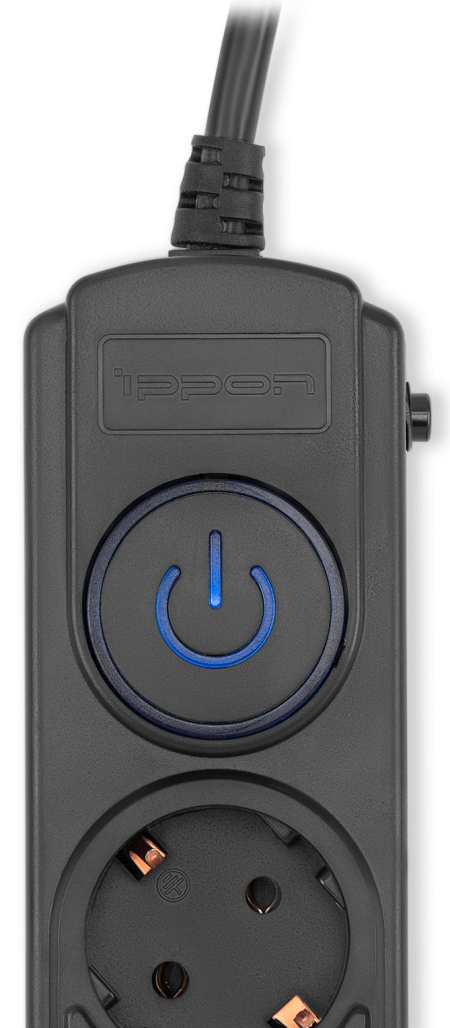 Сетевой фильтр Ippon BK-6-EU-5-16-B 5м (6 розеток) черный (коробка)