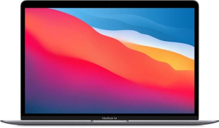 Ноутбук Apple MacBook Air A2337 M1 8 core 8Gb SSD256Gb/7 core GPU 13.3" IPS (2560x1600) Mac OS grey space WiFi BT Cam (MGN63PA/A)